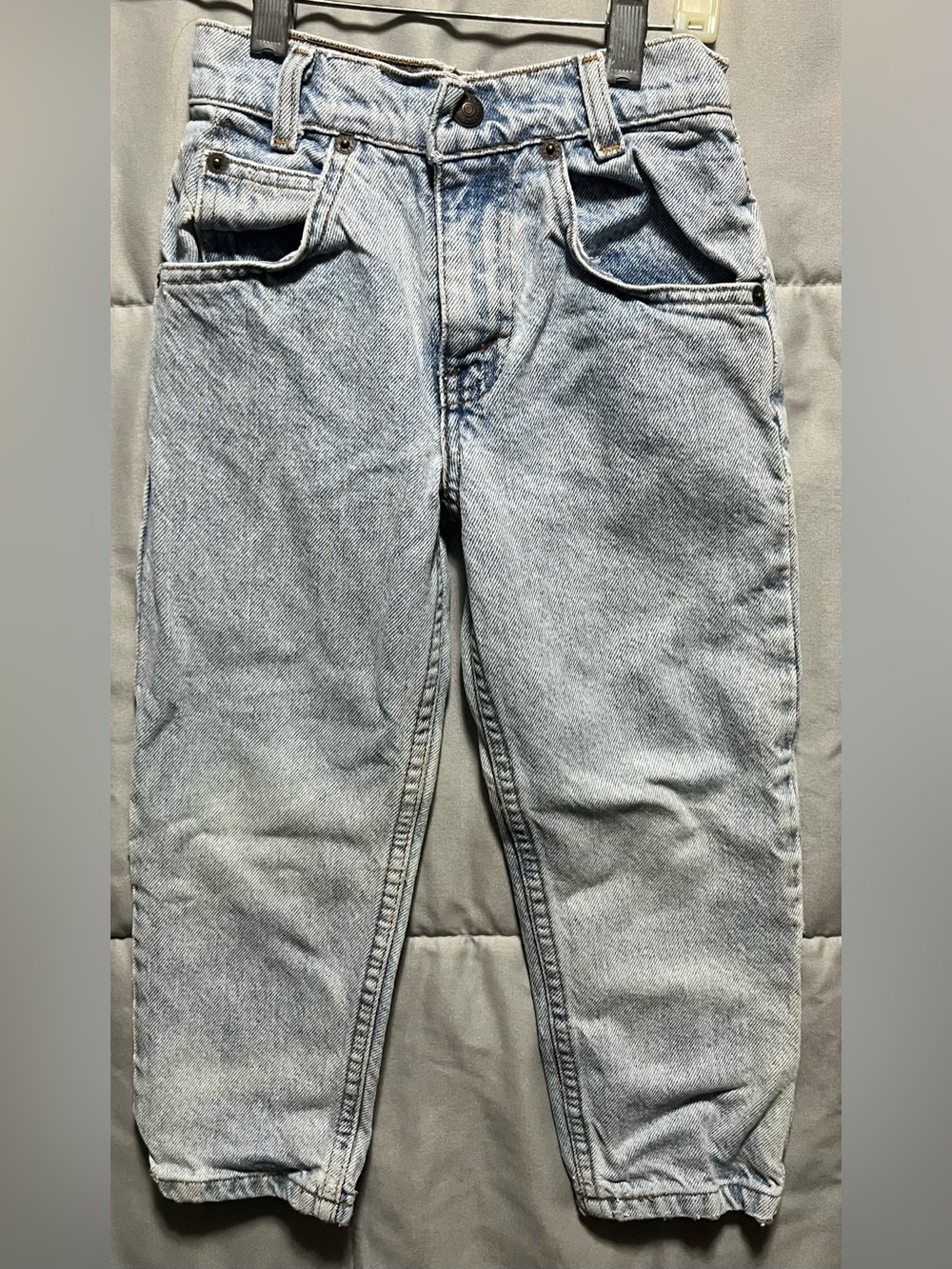 Vintage 90s Levi’s 550 Relaxed Fit Kids Jeans Size 5 Light Wash Denim